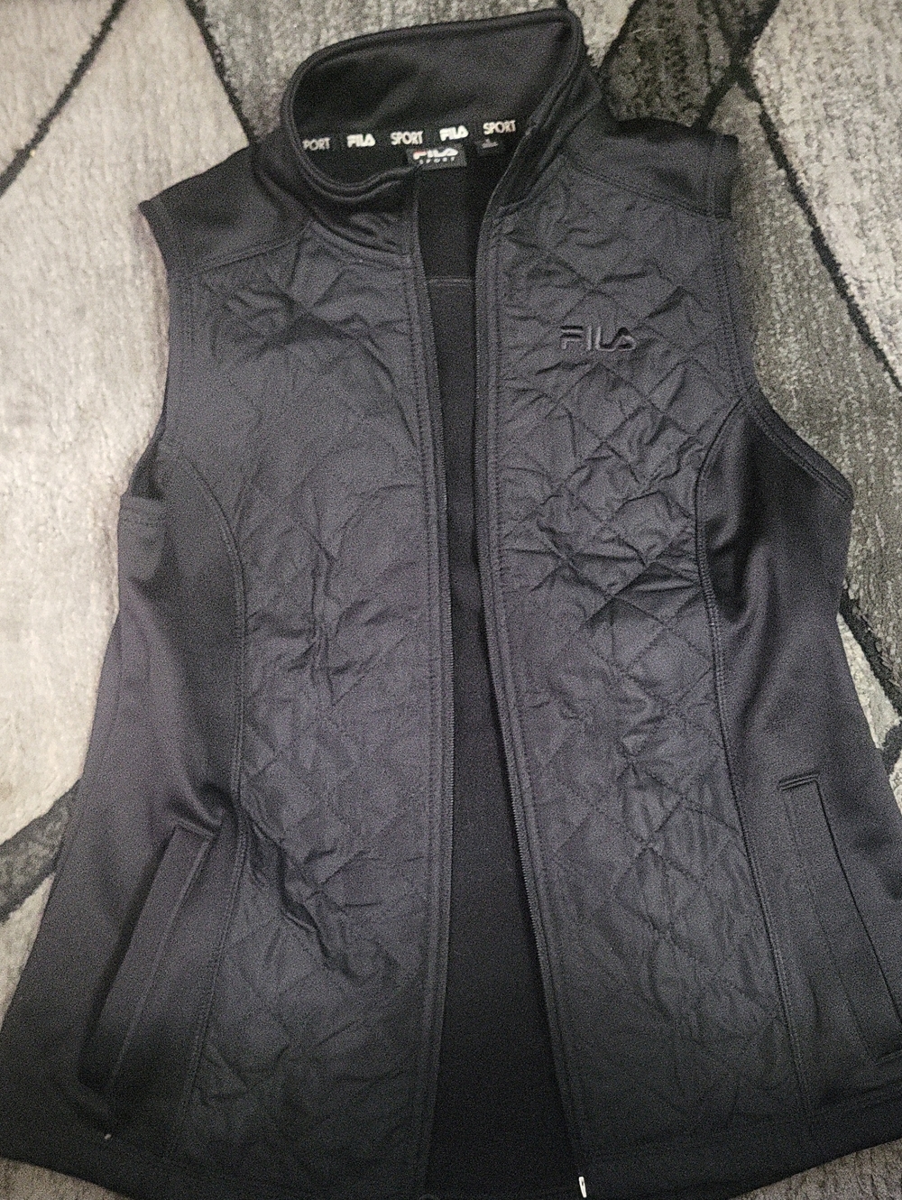 Fila Women's Quilted Vest in Black